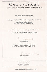 Lekarz stomatolog Karolina Seroka kurs pt: Przyczyny nadwrażliwości. Jak zabezpieczyć się przed jej wystąpieniem? Podkłady - czy to już historia? Systemy łączące a nadwrażliwość. Preparaty do znoszenia nadwrażliwości