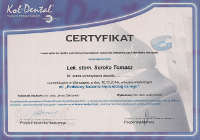 Tomasz Seroka brał udział w kursie medycznym nt: Podstawy leczenia implantologicznego